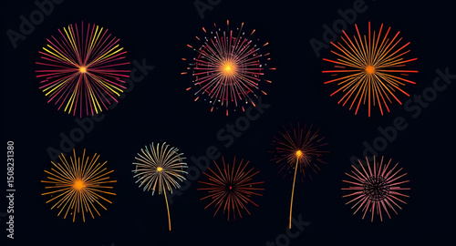 firework background, exploding fireworks, shining fireworks, firework bundle, firework explosion, christmas fireworks, festive celebration set, glowing spark fireworks, firework silhouette, carnival f