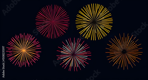 abstract fireworks, firework show, firework background, exploding fireworks, shining fireworks, firework bundle, firework explosion, christmas fireworks, festive celebration set, glowing spark firewor