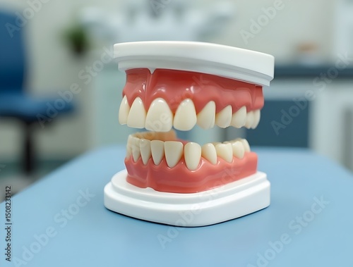 Top and bottom denture set photos