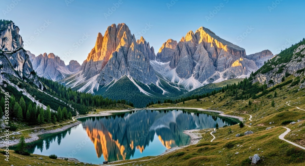 Dolomite Mountains View: Near Misurina, Veneto, Italy, Alpine Landscape Dolomite Mountains View: Near Misurina, Veneto, Italy, Alpine Landscape