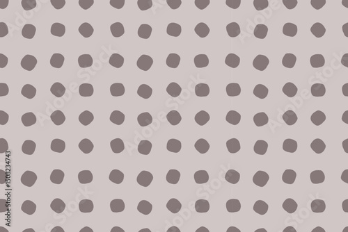 Cute seamless brown polka dot pattern on  light brown background. Abstract spots. For backgrounds, wallpapers, textiles, packaging, and  website.