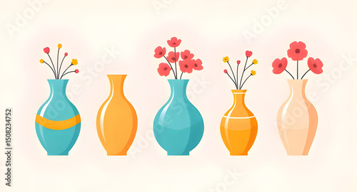 flower vase vector