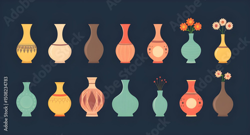 flower vase vector