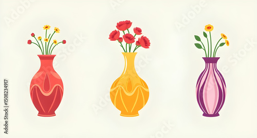 flower vase vector