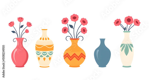 flower vase vector