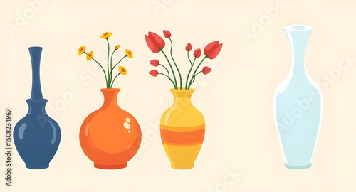 flower vase vector