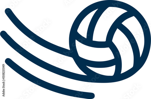 Volley Logo - Fastmoving sphere with momentum trails
