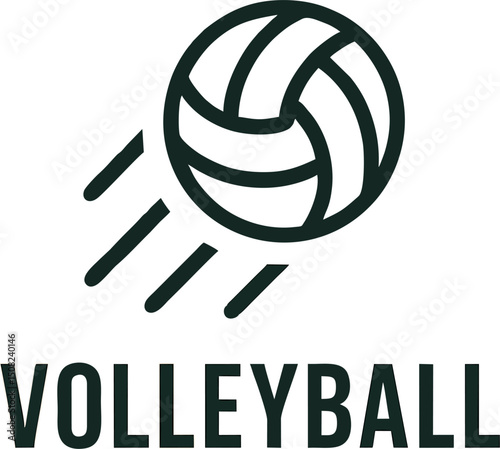 Volley Logo - Striking Volleyball Momentum and Action