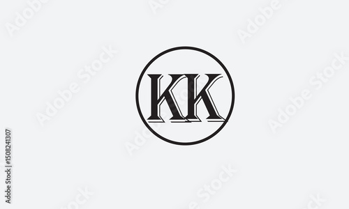 KK, K ,  KK , Abstract Letters Logo Monogram	