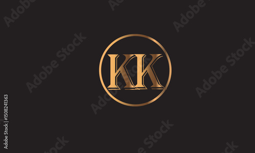 KK, K ,  KK , Abstract Letters Logo Monogram	