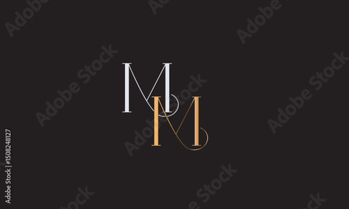 MM, MM , M Abstract Letters Logo Monogram	