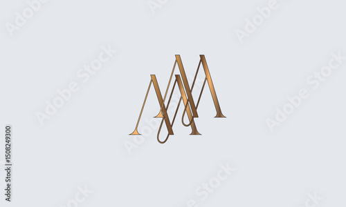 MM, MM , M Abstract Letters Logo Monogram	