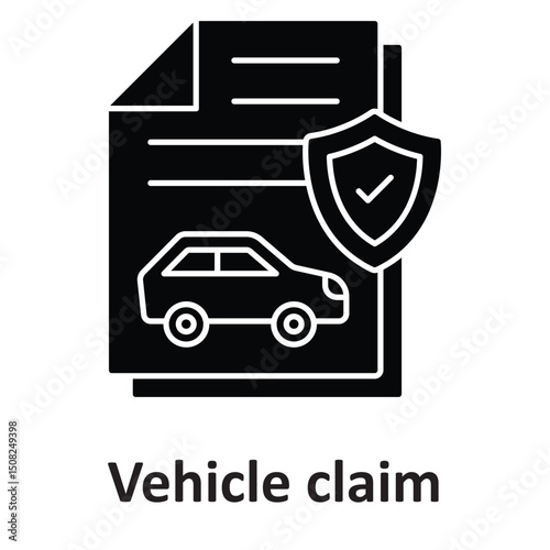 Vehicle claim :Vector Icon which can easily modify or edit