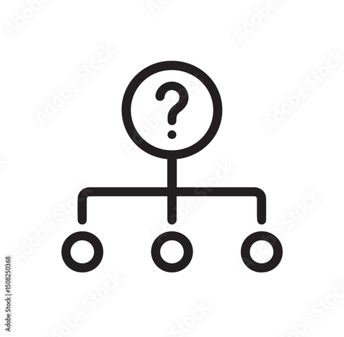 Question mark symbol illustration on a white background, a vector concept design for web or business