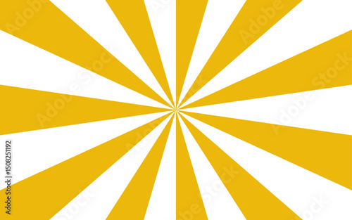 Abstract high-energy background with radial burst pattern and alternating curved rays. Smooth, wavy orange rays spiraling outward from a central point. Motion and depth, evoking a retro, playful