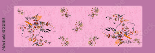 DUPATTA DESIGN WITH NAGATIVE PATTERN AND SOME BLURED EFFECT