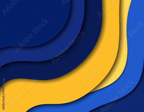 Colorful Papercut Layered Abstract Background, Fondo Abstracto de Capas Estilo Recorte de Papel, Custom AI Model