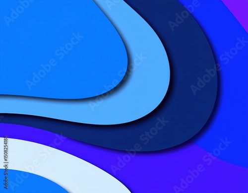 Colorful Papercut Layered Abstract Background, Fondo Abstracto de Capas Estilo Recorte de Papel, Custom AI Model