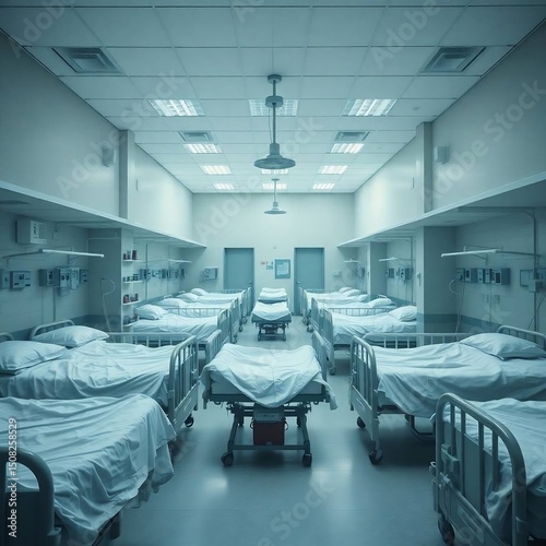 Ethereal Spiritual Imagery of Pandemic Impact – Empty Hospitals & Isolated Cities

