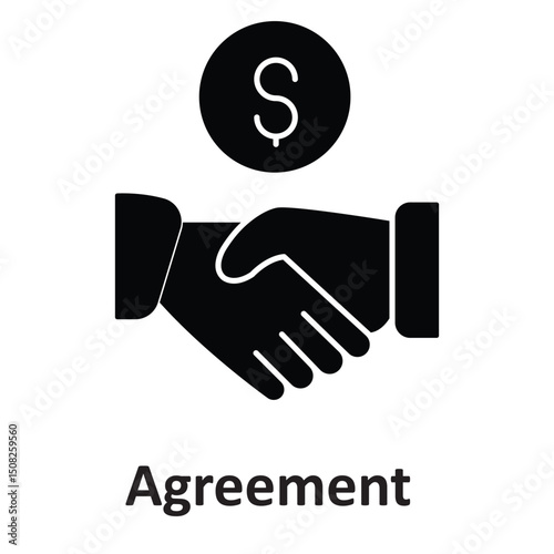 Agreement :Vector Icon which can easily modify or edit