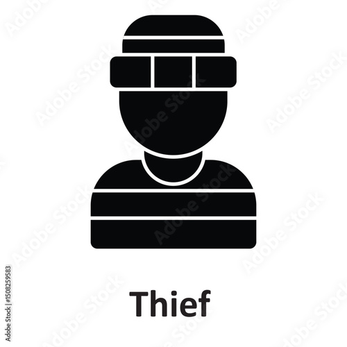 Thief :Vector Icon which can easily modify or edit