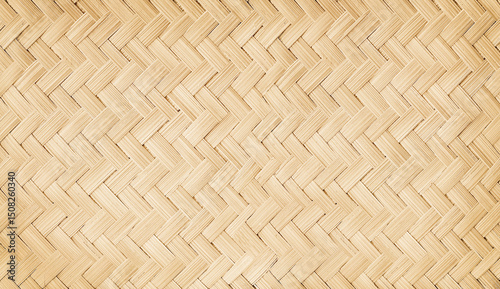 close up woven bamboo pattern texture background