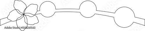 Circular Floral Connector vector border