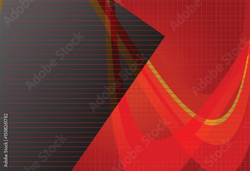 Abstract red background with smooth shapes , the red background uses for advertising, book page, paintings, printing, mobile backgrounds, book, covers, screen savers, web page,