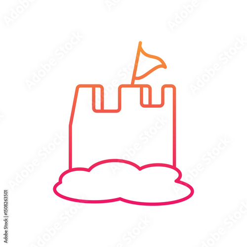 Sandcastle vector icon