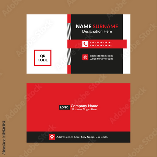 Modern Business Card Layout. Dynamic Layout Display for Promotional Campaign.