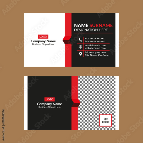 Modern Business Card Layout. Classic Layout Display for Promotional Campaign.