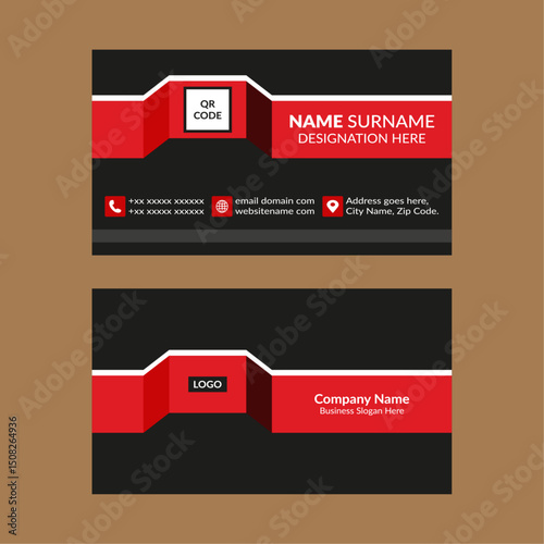 Modern Business Card Layout. Innovative Template Display for Promotional Campaign.