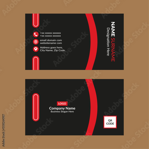 Modern Business Card Layout. Luxurious Template Display for Promotional Campaign.