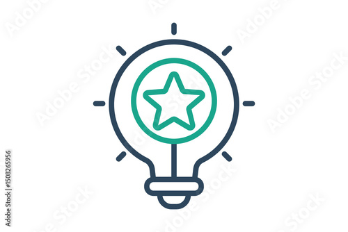 Inspiration icon. line icon style. icon related to brand. business elements vector illustration