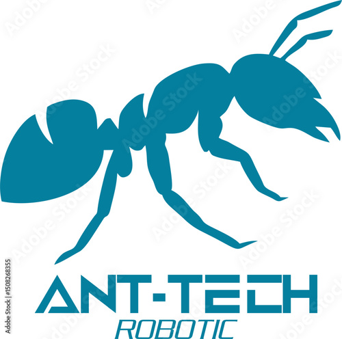 Robotic ant, Metallic insect Robotic, futuristic design, isolated cybernetic ant with glowing accents, robotic insect concept for futuristic