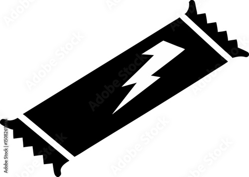 Energy Bar With Bite Silhouette Vector Illustration
