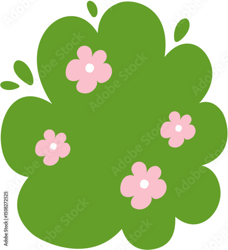 cute simple bush illustration