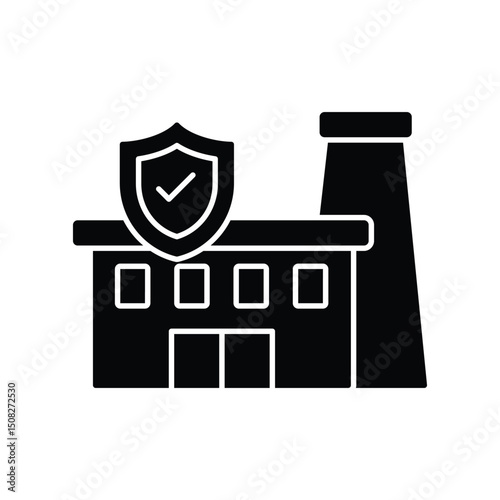 Industrial insurance :Vector Icon which can easily modify or edit
