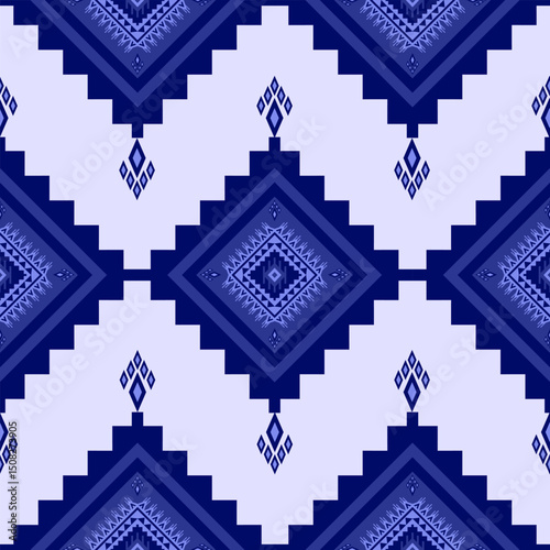 Geometric Ethnic Textile Design for Fabric and Decorative Applications