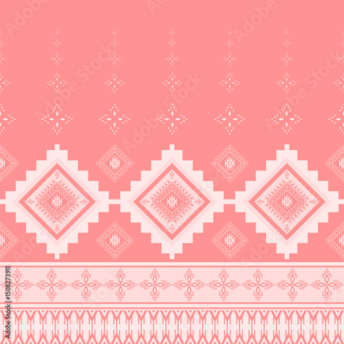 Geometric Ethnic Textile Design for Fabric and Decorative Applications