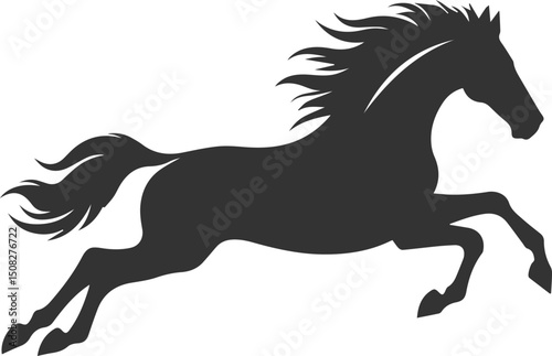 Black horse artwork drawing animal vector silhouette
