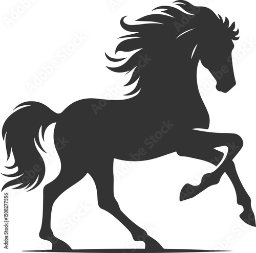 Black horse artwork drawing animal vector silhouette
