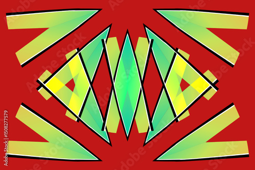 Beautiful glow colour gradient flower line art pattern wallpaper of indonesian traditional abstract batik ethnic dayak ornament for commercial ads	