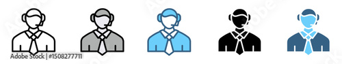 OMNICHANNEL icons with various information styles and colors  of social media, mobile, website, call center, print, email, and warehouse