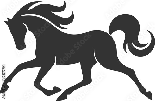 Black horse artwork drawing animal vector silhouette