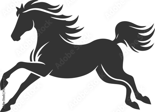 Black horse artwork drawing animal vector silhouette