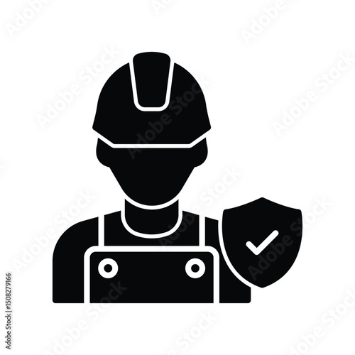 Worker insurance :Vector Icon which can easily modify or edit