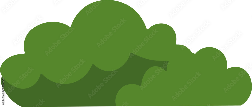 Fototapeta premium Minimalist Bush Clipart – Nature Element