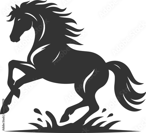 Black horse artwork drawing animal vector silhouette