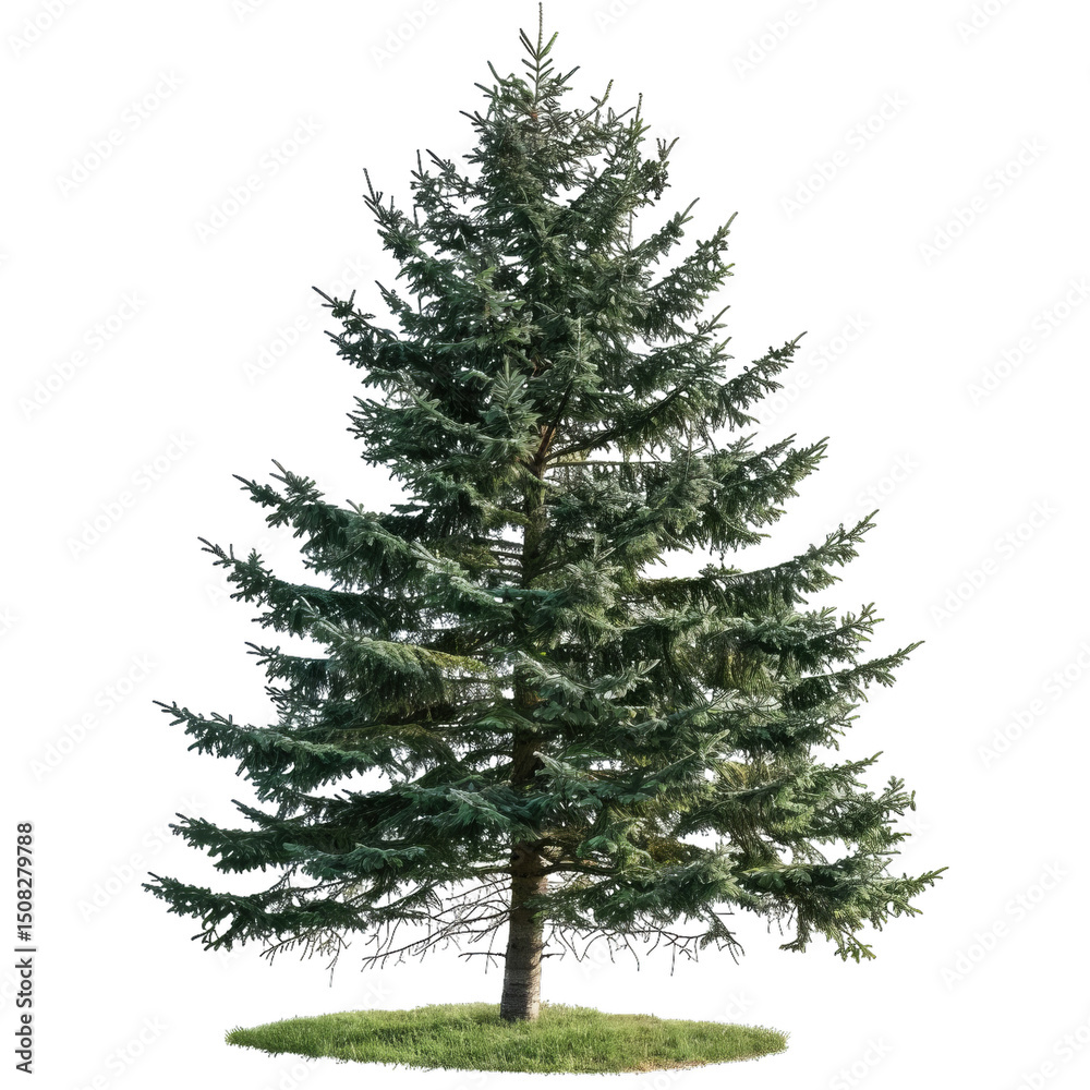 Fototapeta premium Pine Tree With Transparent Background For Easy Compositing